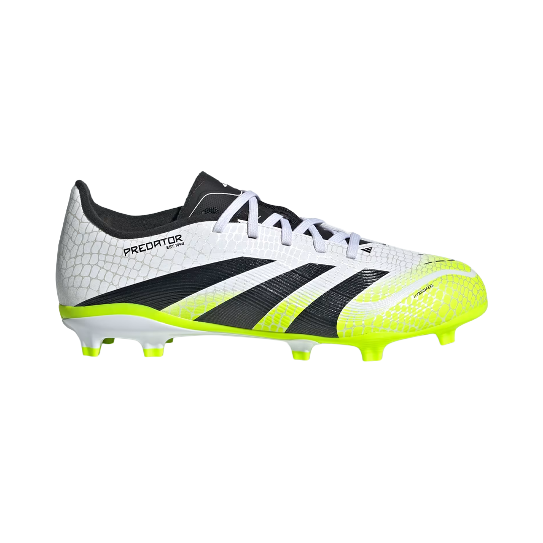ADIDAS Predator League Fg/Mg Junior Football Boots White JI1125 ADIDAS Predator League Fg/Mg Junior Football Boots White JI1125