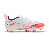 PUMA Ultra 5 Play FG/AG Junior Football Boots White