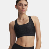 UNDER ARMOUR Medium Support Women's Crossback Mid Printed Sports Bra Black 1361042-013