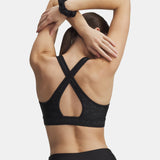 UNDER ARMOUR Medium Support Women's Crossback Mid Printed Sports Bra Black 1361042-013