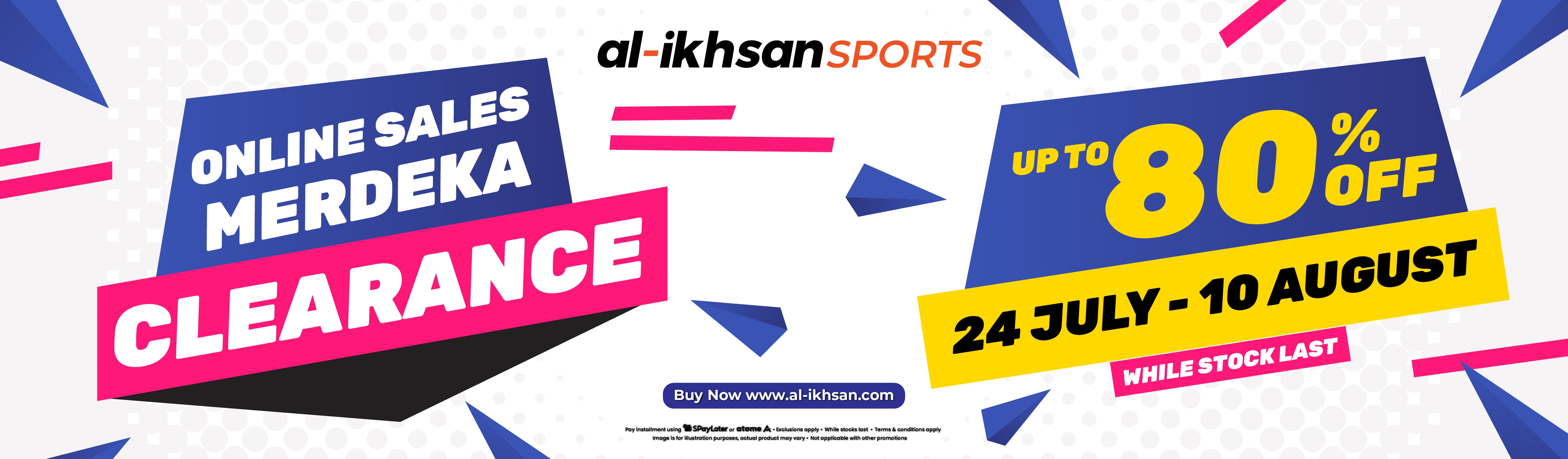 Online Sales Merdeka Clearance - Markdown up to 80%