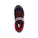SKECHERS Microspec Thread Child Boy Kids Shoes Black 404115L-BKSR