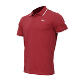 PUMA Essential Elevated Collar Tipping Men'S Polo Tee Dark Red 691473 49