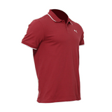 PUMA Essential Elevated Collar Tipping Men'S Polo Tee Dark Red 691473 49