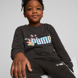 PUMA X Spongebob Crewneck Kids' Sweatshirt Black 673671 01