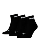 PUMA Unisex's Casual Quarter Socks 3 Pairs Black 701221174002