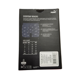The back of a Puma Everyday Boxers product box, showing the size chart, barcode, and product details on a black background.