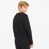 PUMA ACTIVE SPORTS BOY'S LONG SLEEVE GRAPHIC TEES JR BLACK
