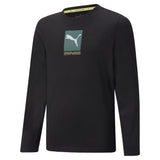 PUMA ACTIVE SPORTS BOY'S LONG SLEEVE GRAPHIC TEES JR BLACK