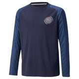 PUMA ACTIVE SPORTS LONG SLEEVE JUNIOR TEE NAVY