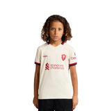 Liverpool FC (LFC) 2025/2026 Away Junior's Fan Jersey Beige A25SP07