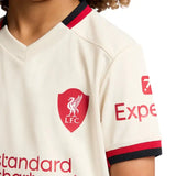 Liverpool FC (LFC) 2025/2026 Away Junior's Fan Jersey Beige A25SP07