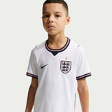 Nike England 2026 Stadium Home Junior Boy Replica Jersey White IB5111-100