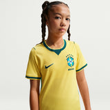 Nike Brazil 2026 Stadium Home Junior Boy Replica Jersey Yellow IO2231-724