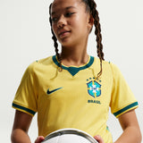 Nike Brazil 2026 Stadium Home Junior Boy Replica Jersey Yellow IO2231-724