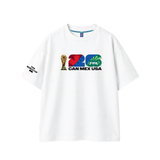 WORLD CUP Oversize Men S/S Round Neck White EST1108-5-WHT