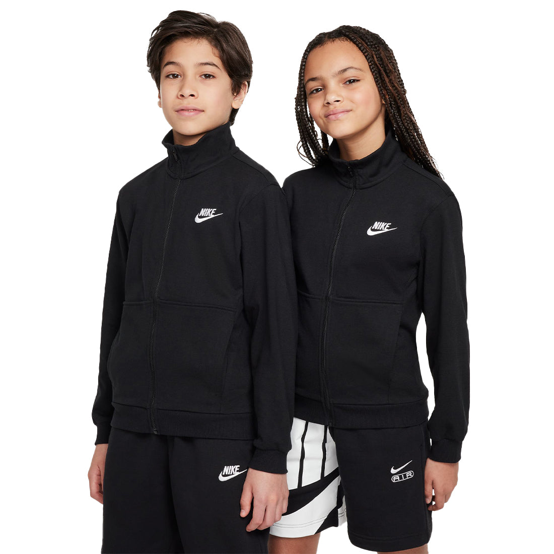 Nike Sportswear Club Big Kids' Full-Zip Knit Jacket Black
