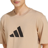 ADIDAS 3 Bar Tee Men'S Round Neck Beige JW7147