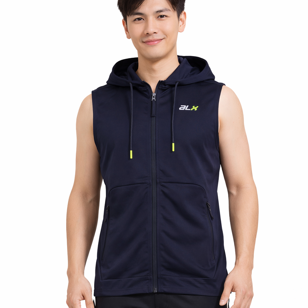 ALX Men's Running Sleeveless Hoodie Navy JXMA16000620 – Al-Ikhsan ALX Men's Running Sleeveless Hoodie Navy JXMA16000620 – Al-Ikhsan