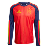Adidas Spain Home Long Sleeves 2026 Men's Replica Jersey Red JZ5786