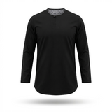 AL With 1 Button Men Kurta Black K3BLACK