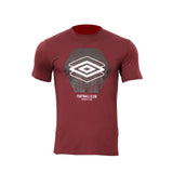 UMBRO Men's S/S Round Neck Shirt Maroon UBMA02060-35