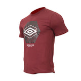 UMBRO Men's S/S Round Neck Shirt Maroon UBMA02060-35