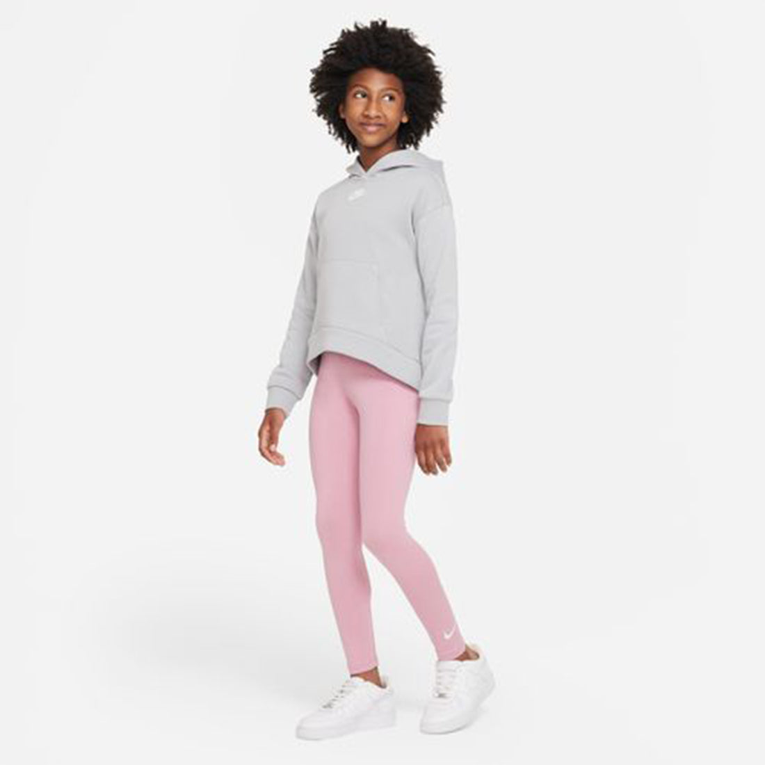 NIKE SPORTSWEAR FAVORITES BIG KIDS' (GIRLS') SWOOSH LEGGINGS PINK