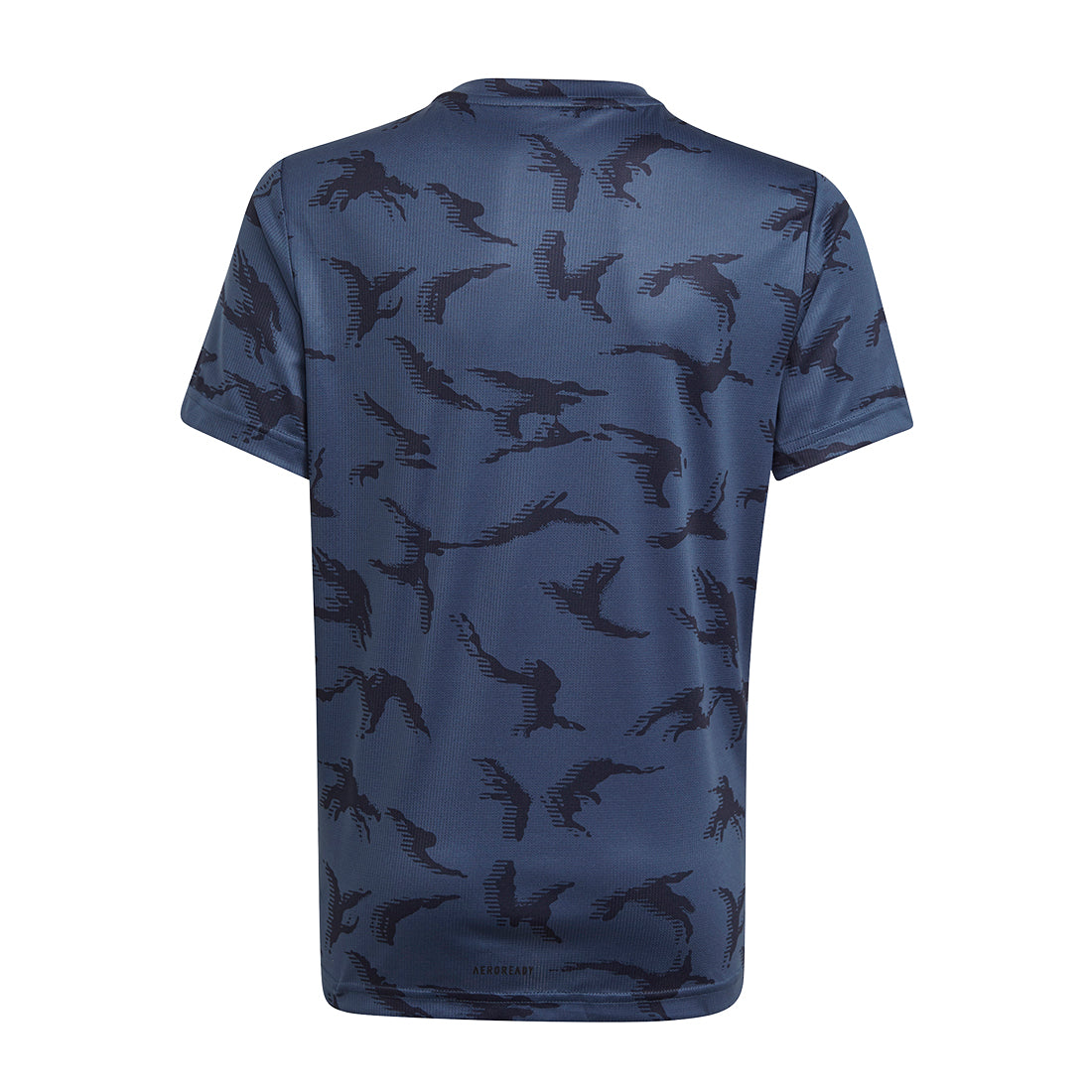 ADIDAS KIDS DESIGNED TO MOVE CAMOUFLAGE TEE ROUND NECK BLUE – Al