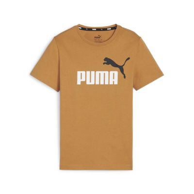 Puma Essential + 2 Col Logo Junior T-Shirt Brown