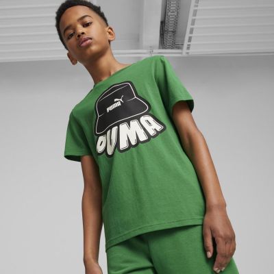 Puma Ess+ Mid 90S Graphic Junior T-Shirt Green