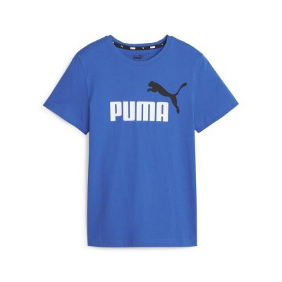 Puma Essentials+ Two-Tone Logo Junior Tee BLUE