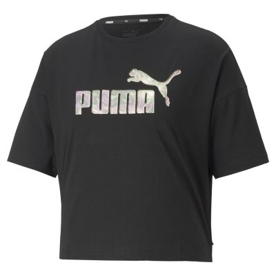 Puma FLORAL VIBES Cropped Women's Tee BLACK