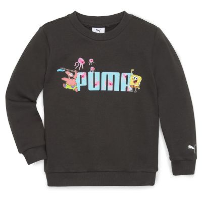 PUMA x SPONGEBOB Crewneck Kids' Sweatshirt BLACK