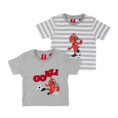 LFC MIGHTY RED 2- PACK BABY TEES GREY