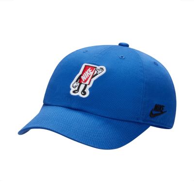 NIKE CLUB KIDS' ADJUSTABLE UNSTRUCTURED BOXY CAP BLUE