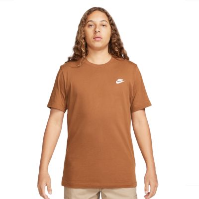 Nike Sportswear Club Men's T-Shirt Brown