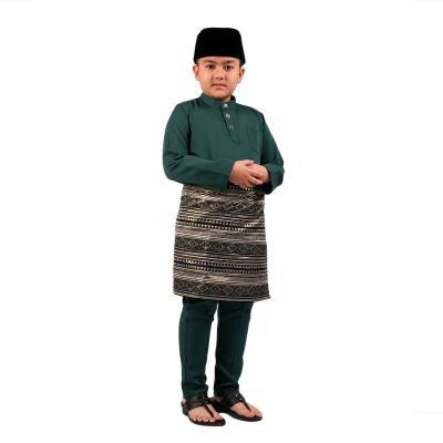 AL Junior Baju Melayu Regular Fit Green