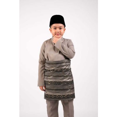 AL Junior Baju Melayu Regular Fit Grey