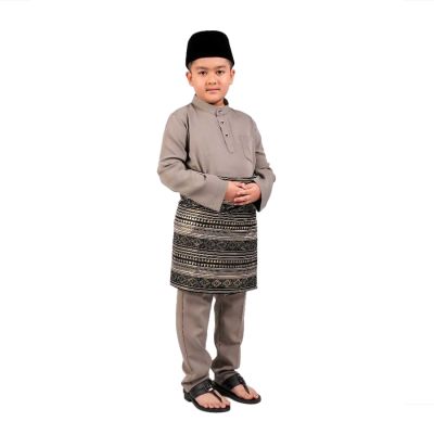 AL Junior Baju Melayu Regular Fit Grey