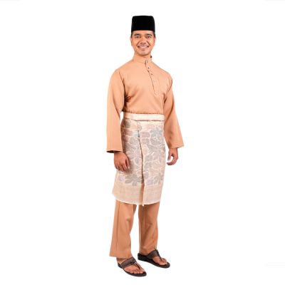 AL Men's Baju Melayu Regular Fit Brown
