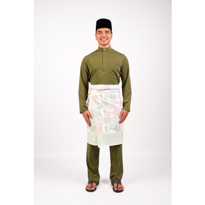 AL Men's Baju Melayu Slim Fit Green