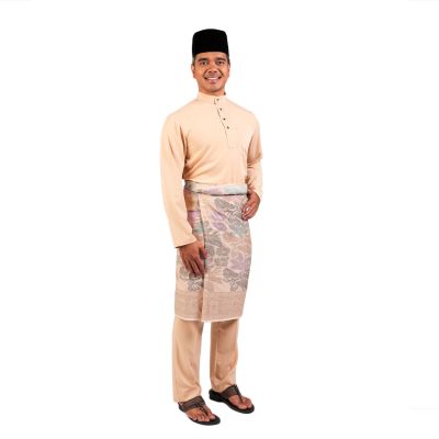 AL Men's Baju Melayu Slim Fit Brown