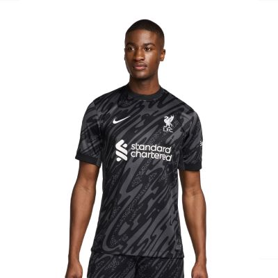 Liverpool FC 2024/25 Stadium Goalkeeper Men's Nike Dri-FIT Football Replica Short-Sleeve Jersey Black