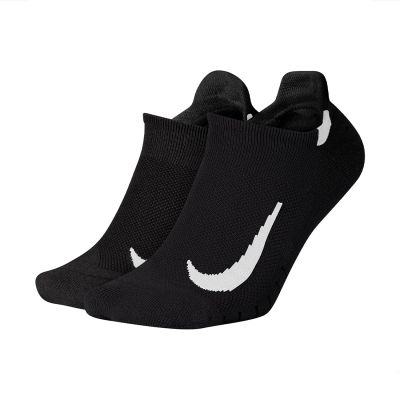 Nike Multiplier Running No-Show Socks (2 Pairs) Black