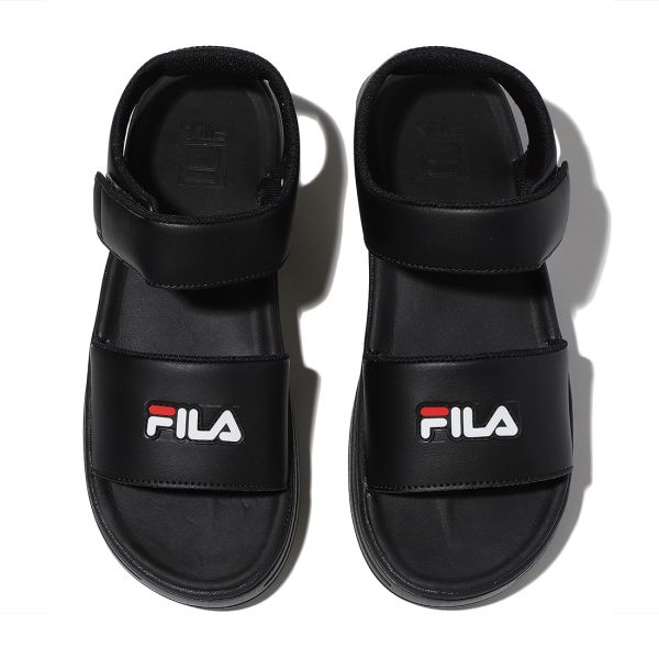 Kids Black Fila Disruptor Sandals | Soletrader