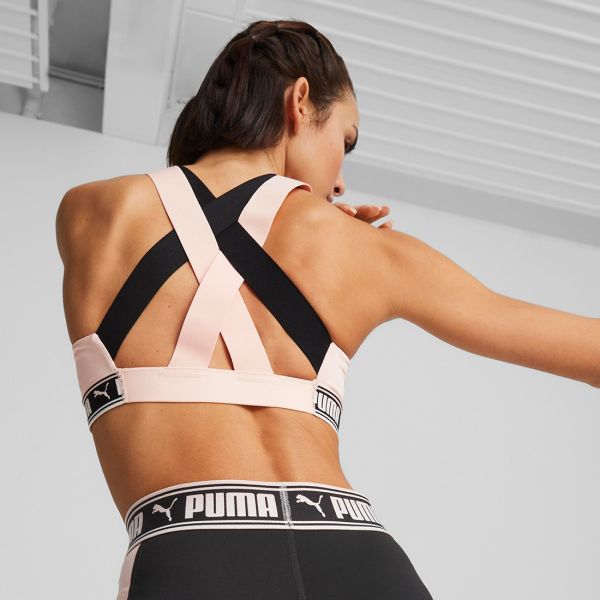 Puma Training sports bra and leggings in khaki