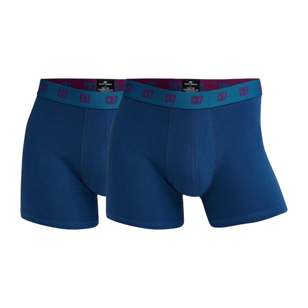 CR7 MEN'S 2 PACK FASHION TRUNKS - ORGANIC COTTON NAVY