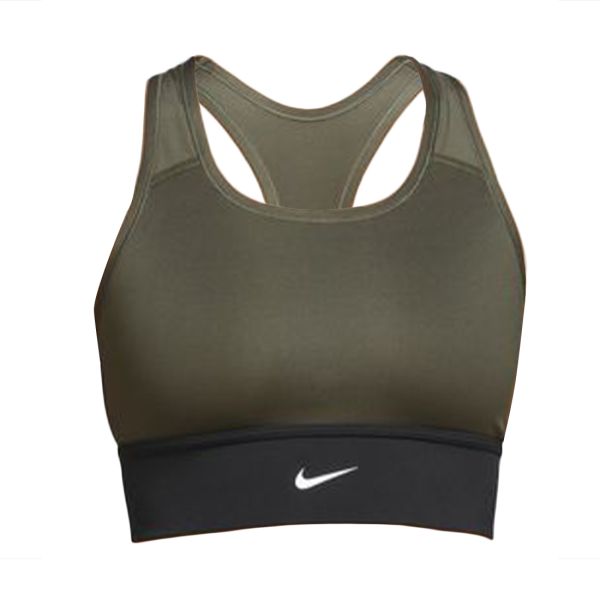 Nike Plus Size Swoosh Icon Clash Sports Bra Womens Medium-Support Green  Dri-FIT
