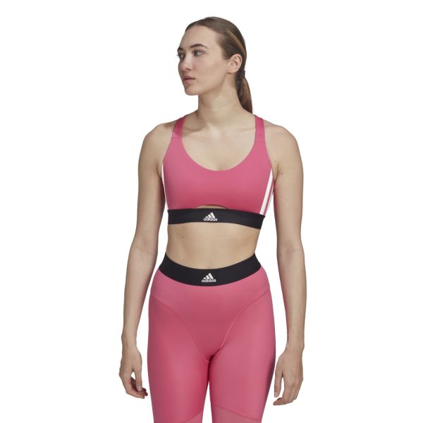 adidas Powerreact Training Medium-Support Hyperglam Bra Women's, Pink, Size  SDD at  Women's Clothing store